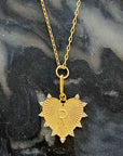 Clip Hanging Initial Heart Necklace