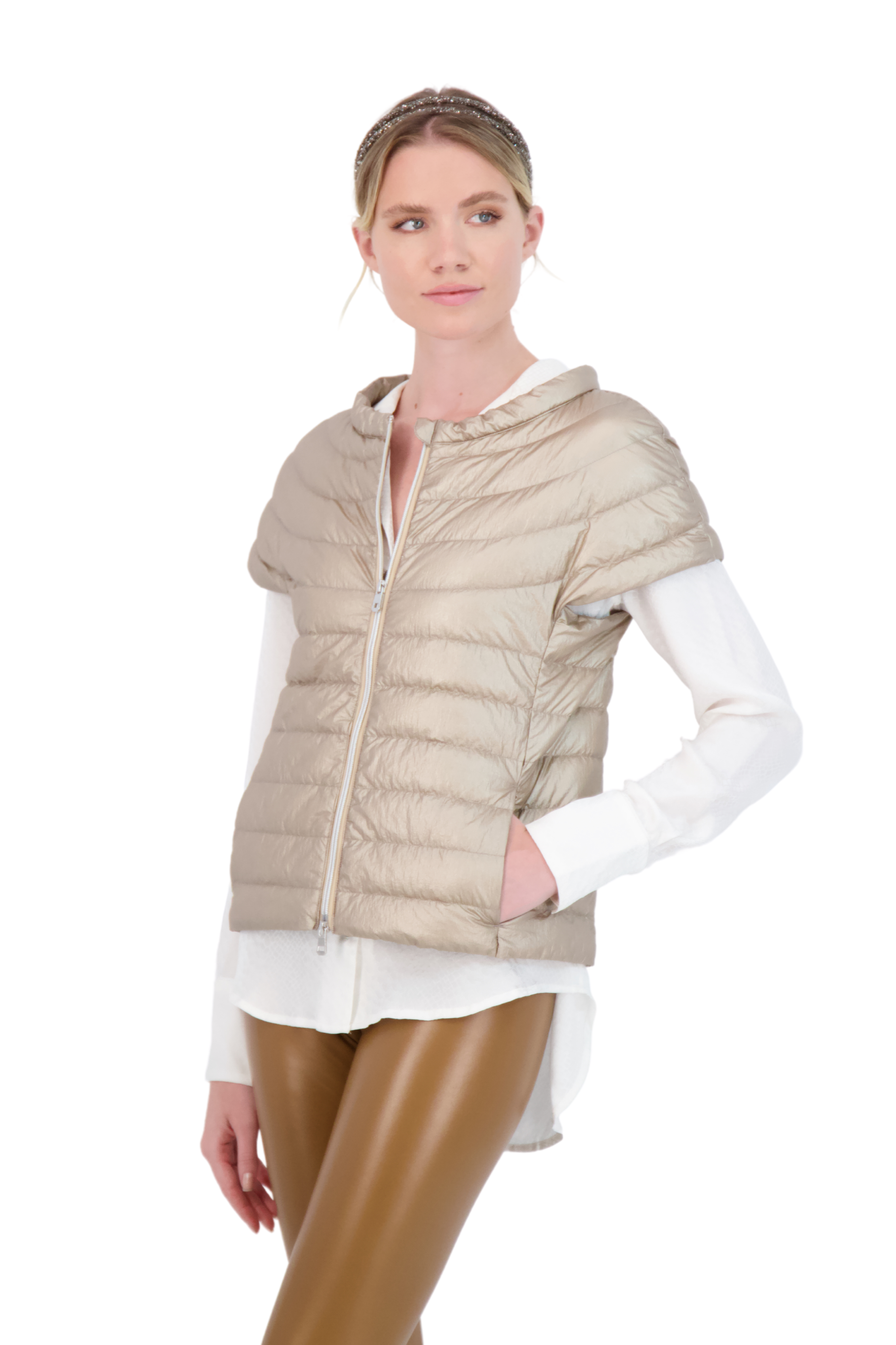 Cotes of London |The St Ives | Down Vest Metallic Gold