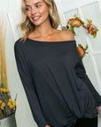 e Luna PLUS Solid One Shoulder Top