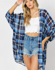 Davi & Dani Striped Short Sleeve Kimono - Online Only