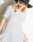 e Luna Polka Dot Tunic Top