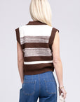 Striped Pattern Sweater Vest