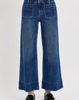 RISEN Elastic Band Wide Leg Jeans