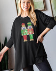 Heimish Sequin Nutcracker Long Sleeve Ribbed Top