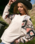 e Luna Aztec Mixed Oversized Top