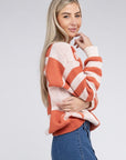 Floral Pattern Drop Shoulder Sweater