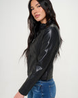 Coalition LA Zip Up Vegan Moto Jacket