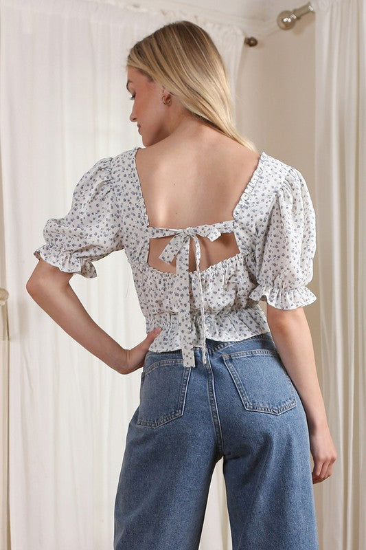 Puff sleeve top by Lilou - Online Only