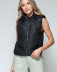 Snobbish Zip Up Quilted Hooded Vest