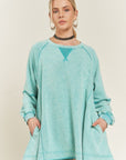 Jade By Jane Colorwash Tunic Sweatshirt