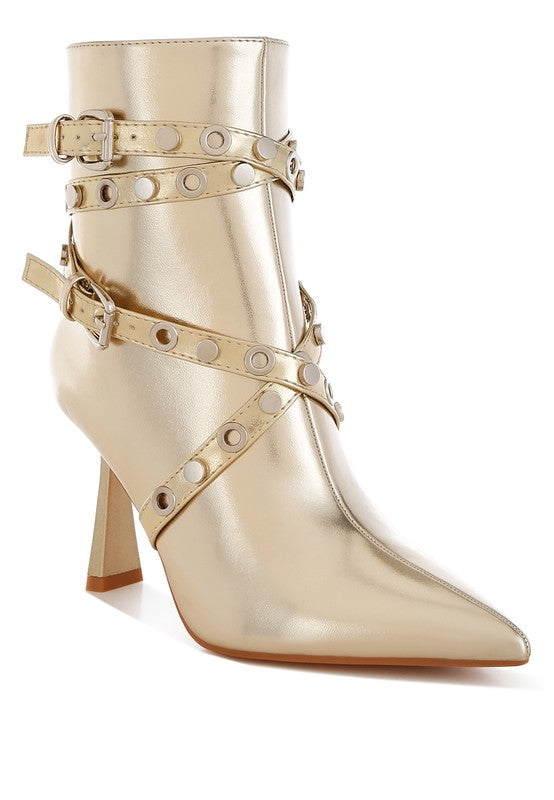 Jaunts Eyelets &amp; Studs Harness Ankle Boots