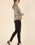 Lilou Satin Leopard Blouse