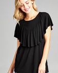 Solid Ruffle Detail Top - Online Only - My Pampered Life Seattle