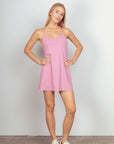 VERY J Sleeveless Active Tennis Dress with Unitard Liner