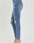 Risen Full Size High Rise Knee Distressed Skinny Jeans