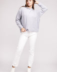 Zenana Hooded Brushed Melange Hacci Sweater