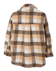 Plaid Sherpa Jacket with Pockets by Lilou