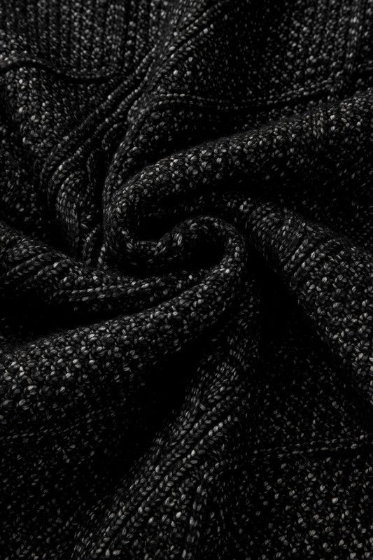 Cable Knit Drop Shoulder Sweater Dress