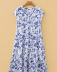 Floral Ruffle Tiered Midi Dress
