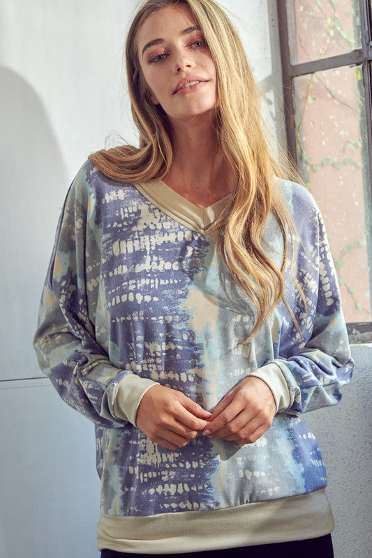 e Luna PLUS Tie Dye Print Sweatshirt