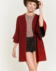 PLUS Jade by Jane Glitter Bell Sleeve Kimono Style Cardigan