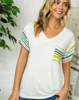 e Luna PLUS Multi Stripe Boxy Top