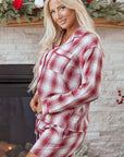 Plaid Shirt and Shorts Lounge Set