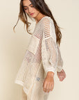 POL Oversized Fit See-through Pullover Sweater