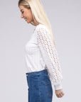 V Neck Lace Trim Top