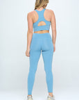 OTOS Active Two Piece Activewear Set with Cut-Out Detail