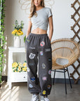 Jade By Jane Hight waist Multi Patches Jogger Pants PLUS