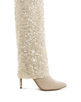 Sin City Sequinned Fold-Over Calf Boots