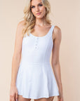 White Birch Sleeveless Performance Knit Swim Dress