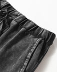 Mineral Wash Tiered Drawstring Wide Leg Pants