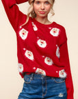 Haptics Santa Sparkle Brushed Sweater