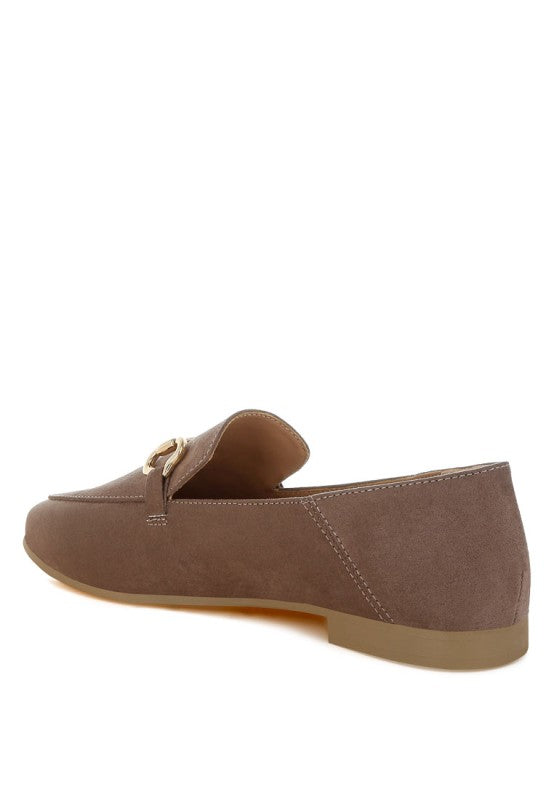 Noltas Horsebit Embellished Flat Loafers