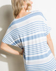 e Luna Striped Front Tie Top