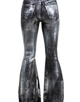 GJG Denim Metallic Bell Bottom Jean Black -Inseam 32