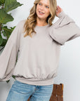 e Luna Big Puffy Sleeves Sweatshirt