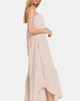 Zenana Spaghetti Strap Wide Leg Overalls with Pockets