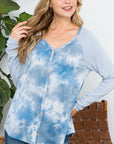 e Luna Tie Dye Mixed Top