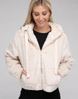 Fluffy Zip-Up Teddy Hoodie