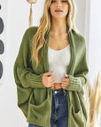 Davi & Dani Patten Knit Dolman Slouch Cardigan - Online Only