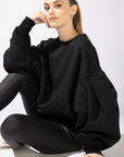 POPFLEX Full Size Brunch Sweater - Black