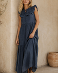 Mary Maxi Dress in Navy