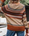 Western Geometric Knit Sweater