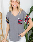 e Luna PLUS Multi Striped Boxy Top