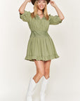 Jade by Jane Eyelet Detail 3/4 Sleeve Dress