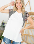 e Luna PLUS Animal Mixed Colorblock Top