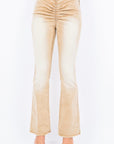 American Bazi V-Cut Ruched Flare Pants